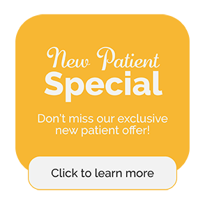 Chiropractic new patient special gold round corner in Chatsworth CA